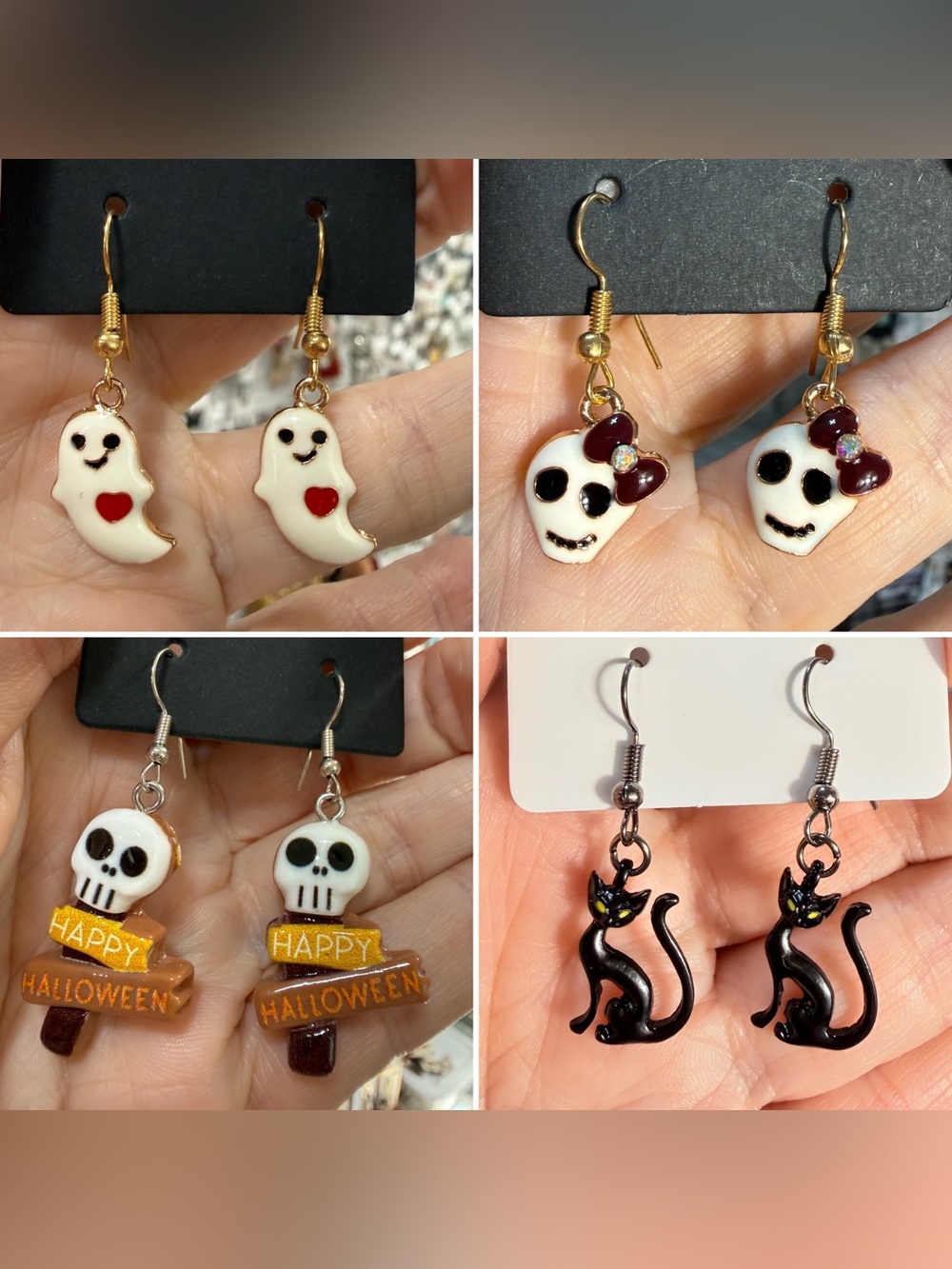 Halloween earrings collection set of four